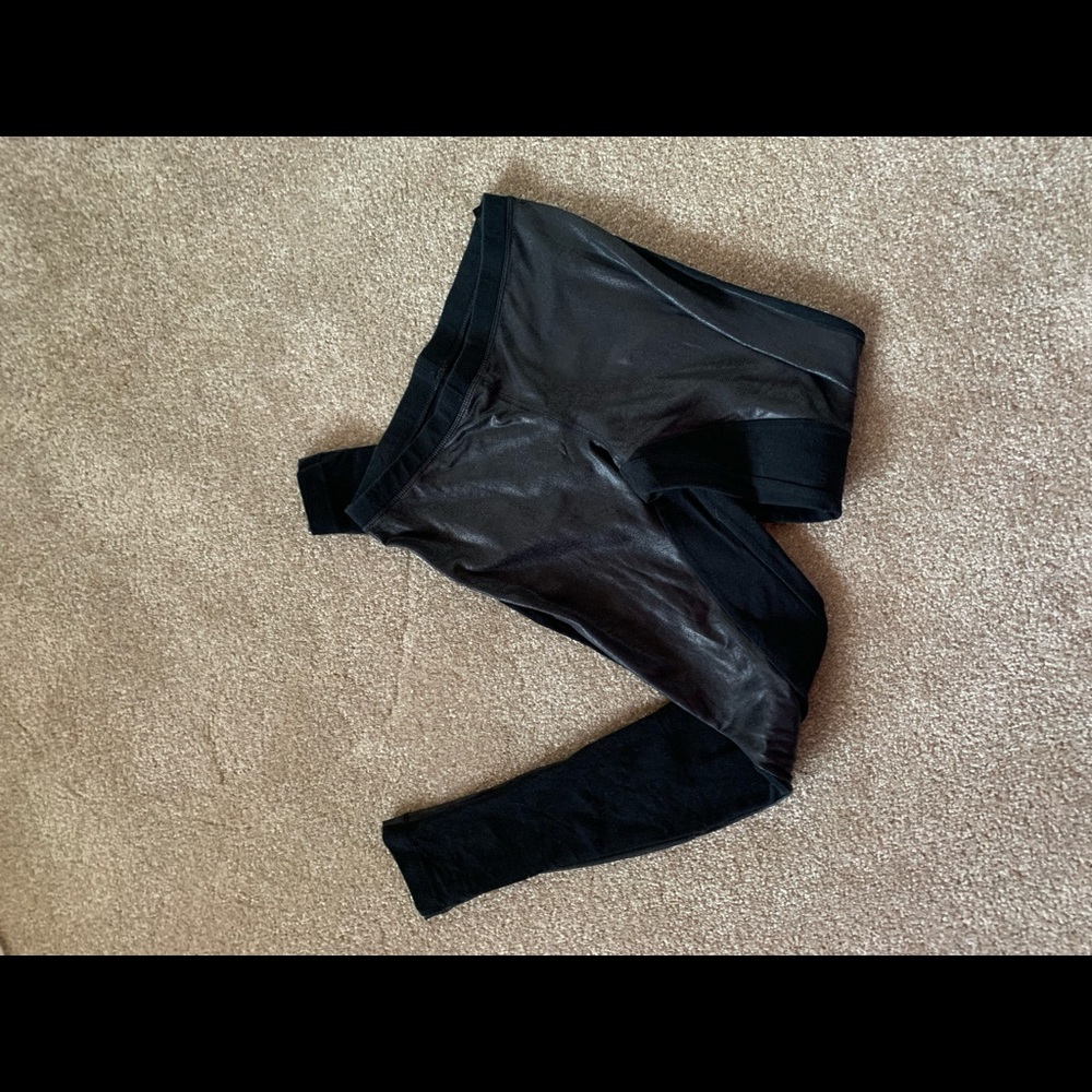 Express Faux leather/texture leggings